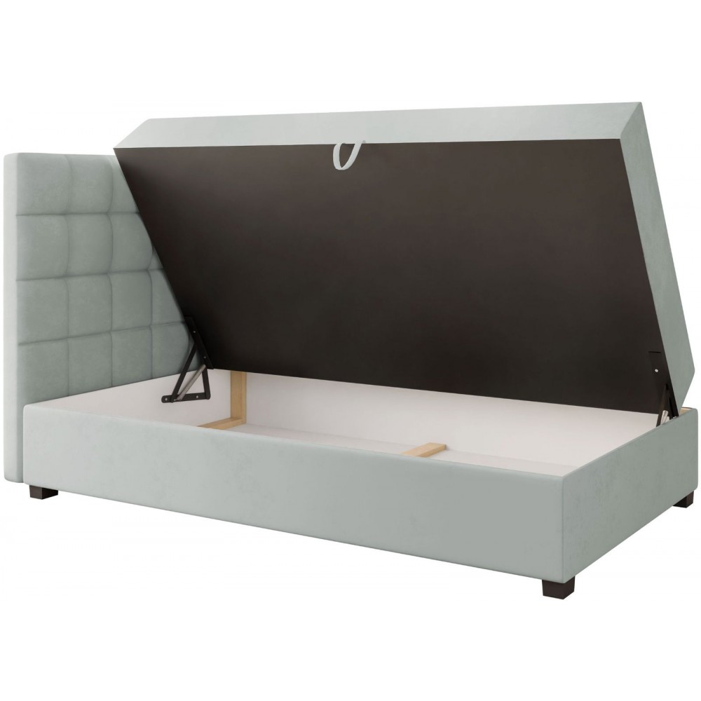 Επενδυμένο κρεβάτι Lind-Gkri Skouro-90 x 200