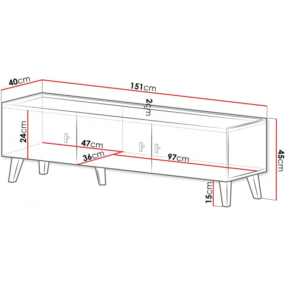 Έπιπλο τηλεόρασης Vurkizo 150 3D