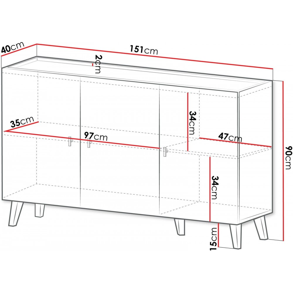 Μπουφές Vurkizo 150 3D