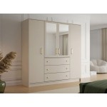 Ντουλάπα Retro D4 Lux τετράφυλλη-Cashmere