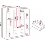 Ντουλάπα Retro D4 Lux τετράφυλλη-Cashmere