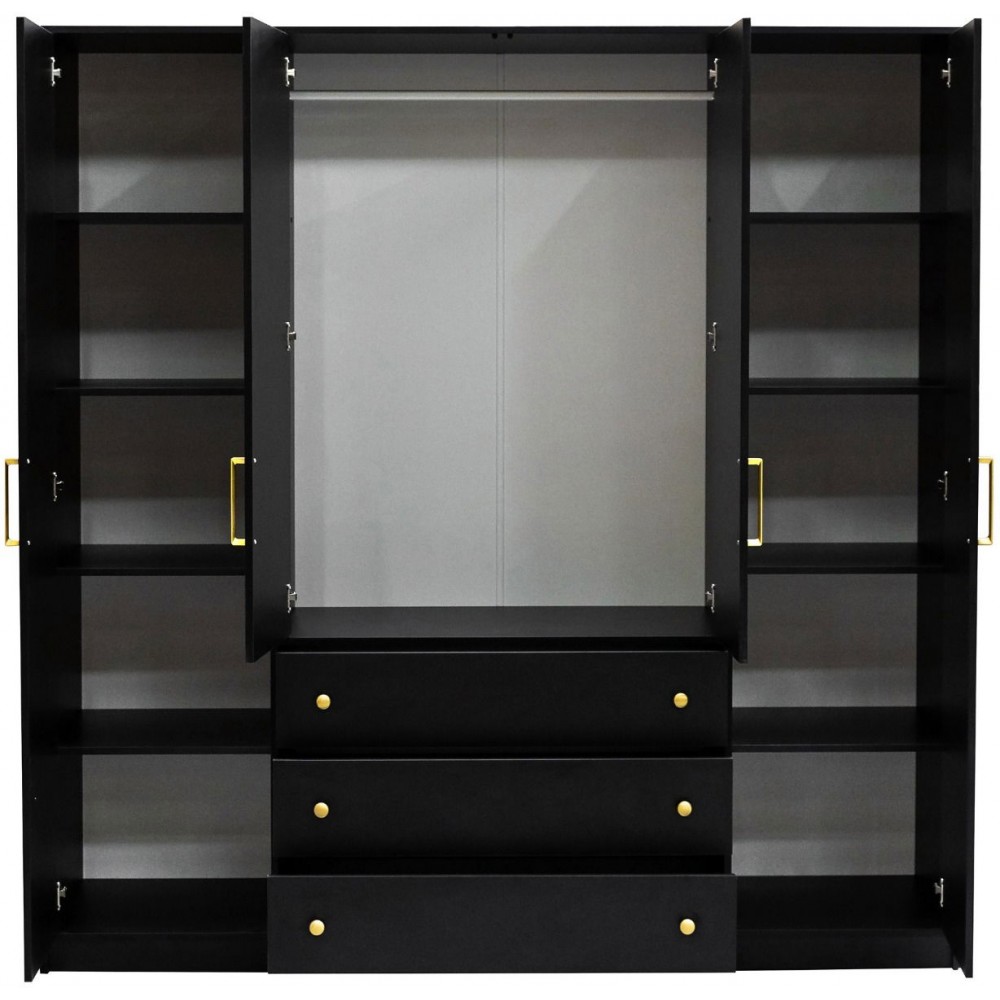 Ντουλάπα Retro D4 Lux τετράφυλλη-Cashmere