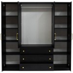 Ντουλάπα Retro D4 Lux τετράφυλλη-Cashmere