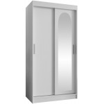 Ντουλάπα Selfie 100 συρόμενη-Leuko-Μήκος: 100 εκ.