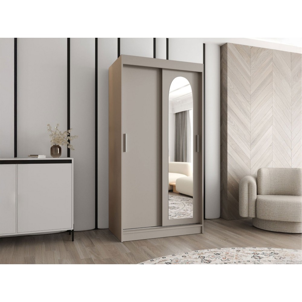 Ντουλάπα Selfie 100 συρόμενη-Cashmere-Μήκος: 100 εκ.