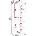 Ντουλάπα Selfie 100 συρόμενη-Fusiko-Μήκος: 100 εκ.