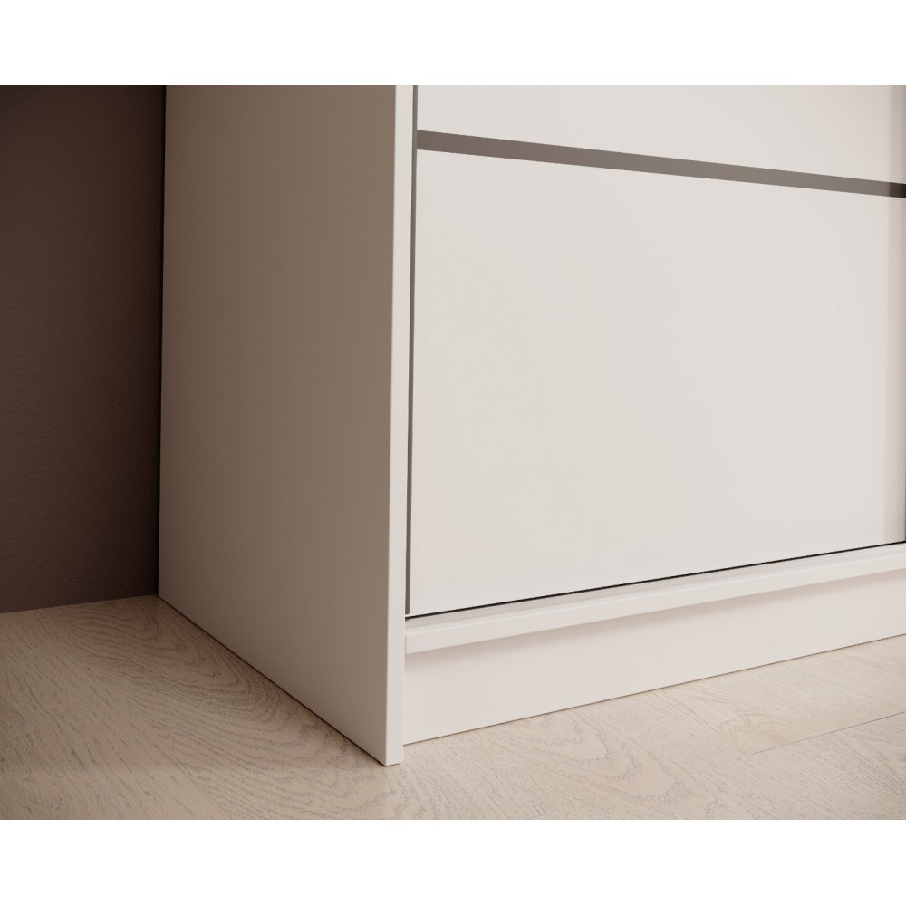 Ντουλάπα Barry 200 συρόμενη-Leuko 200x58x215