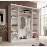Ντουλάπα Barry 200 συρόμενη-Leuko 200x58x215