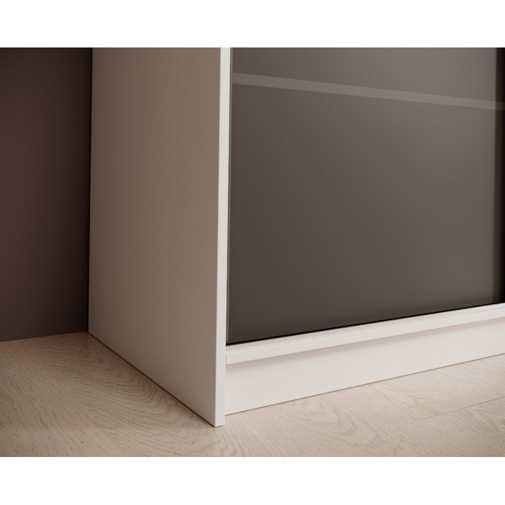 Ντουλάπα Barry 200 συρόμενη-Leuko-Mauro 200x58x215