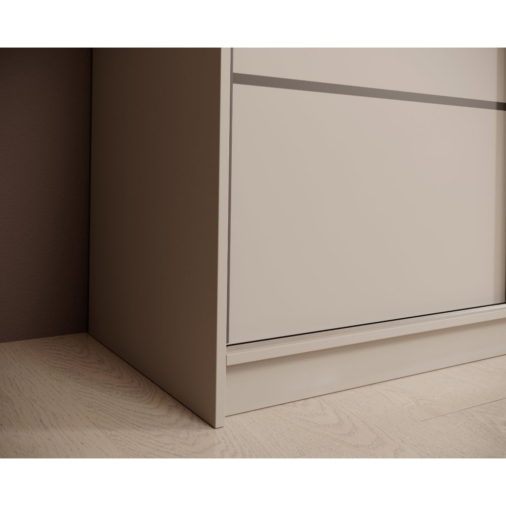Ντουλάπα Barry 200 συρόμενη-Cashmere 200x58x215