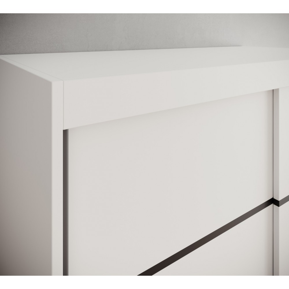 Ντουλάπα Lissa 120 συρόμενη-Leuko 120x58x200