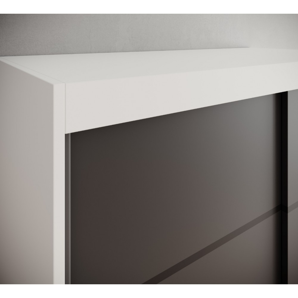 Ντουλάπα Lissa 120 συρόμενη-Leuko-Mauro 120x58x200