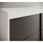 Ντουλάπα Lissa 120 συρόμενη-Leuko-Mauro 120x58x200