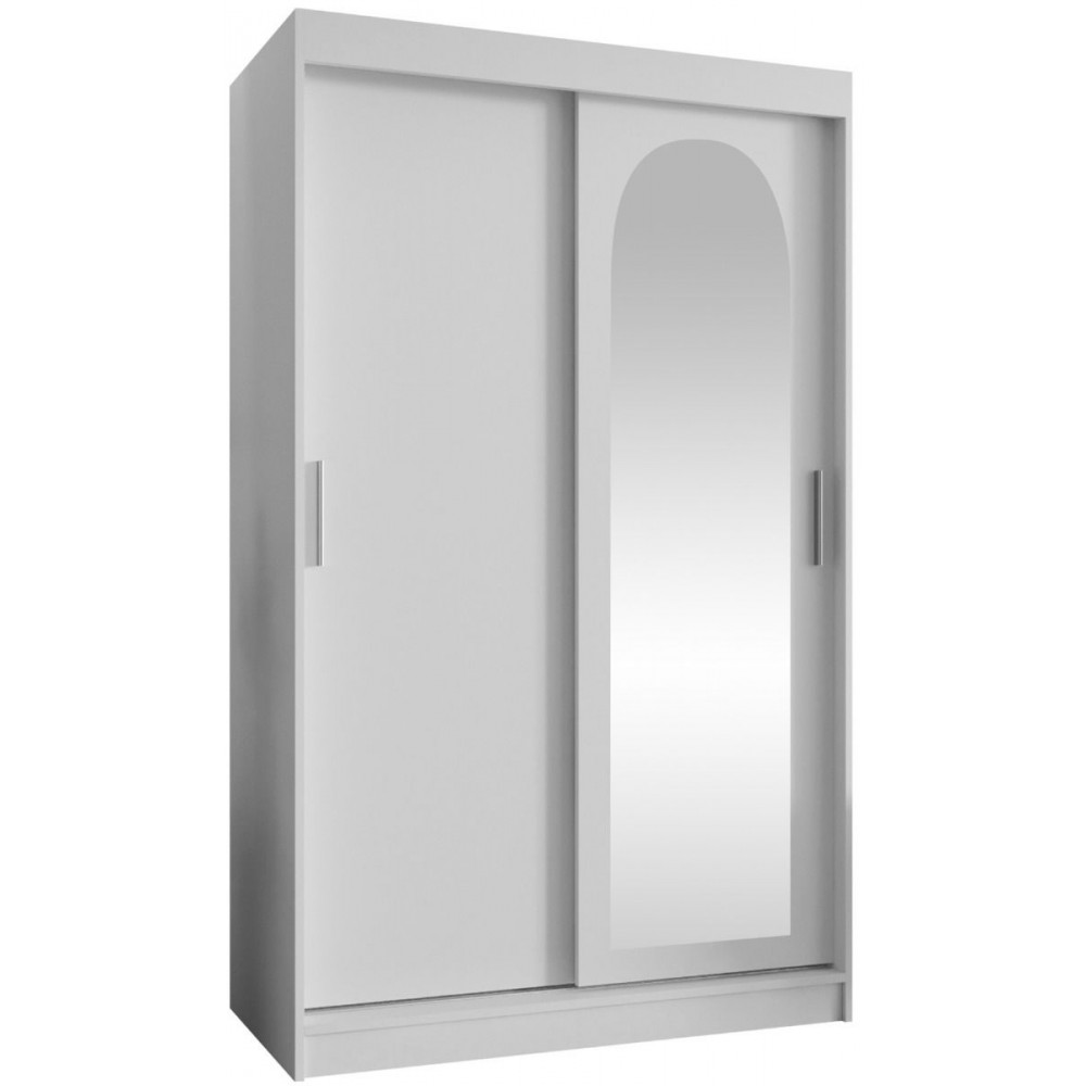 Ντουλάπα Selfie 120 συρόμενη-Leuko-Μήκος: 120 εκ.