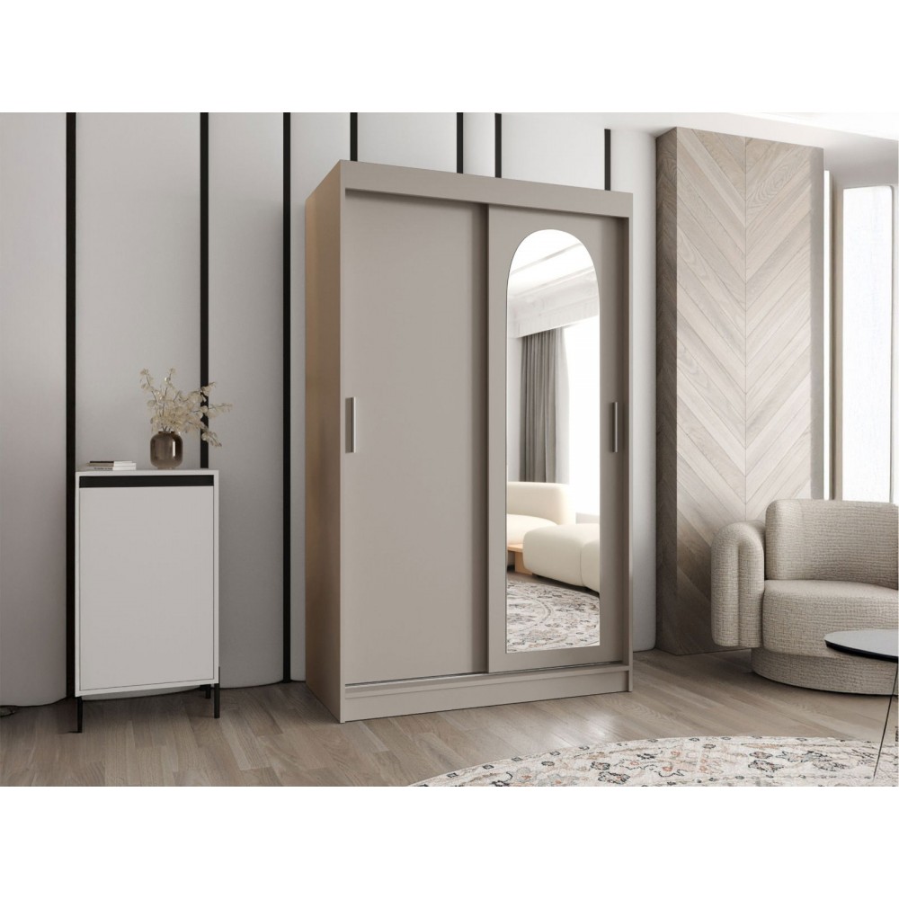 Ντουλάπα Selfie 120 συρόμενη-Cashmere-Μήκος: 120 εκ.