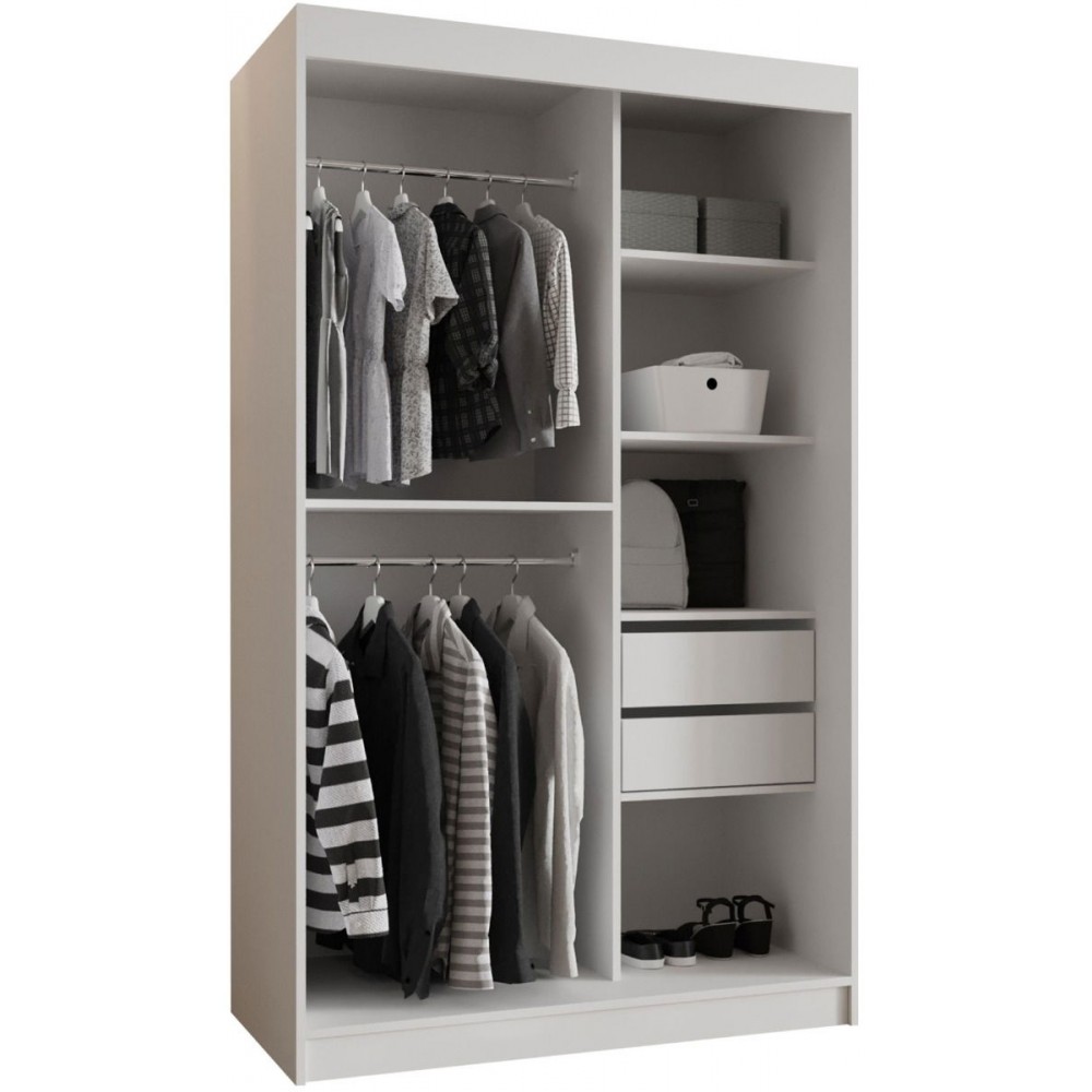 Ντουλάπα Selfie 120 συρόμενη-Cashmere-Μήκος: 120 εκ.