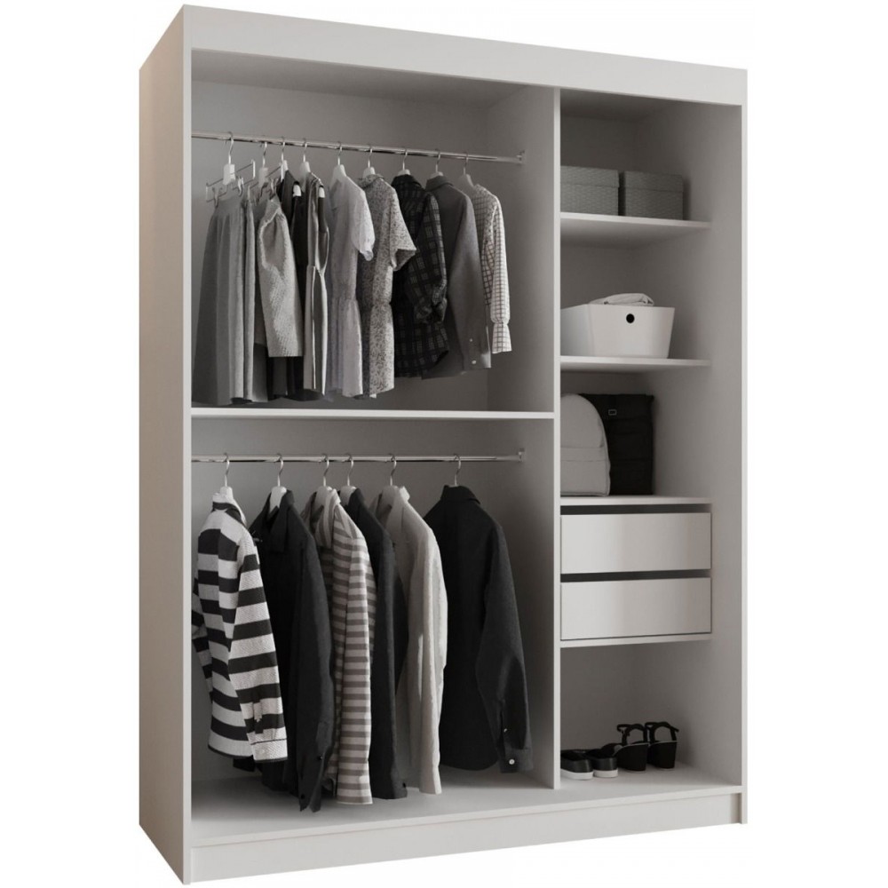 Ντουλάπα Selfie 150 συρόμενη-Leuko