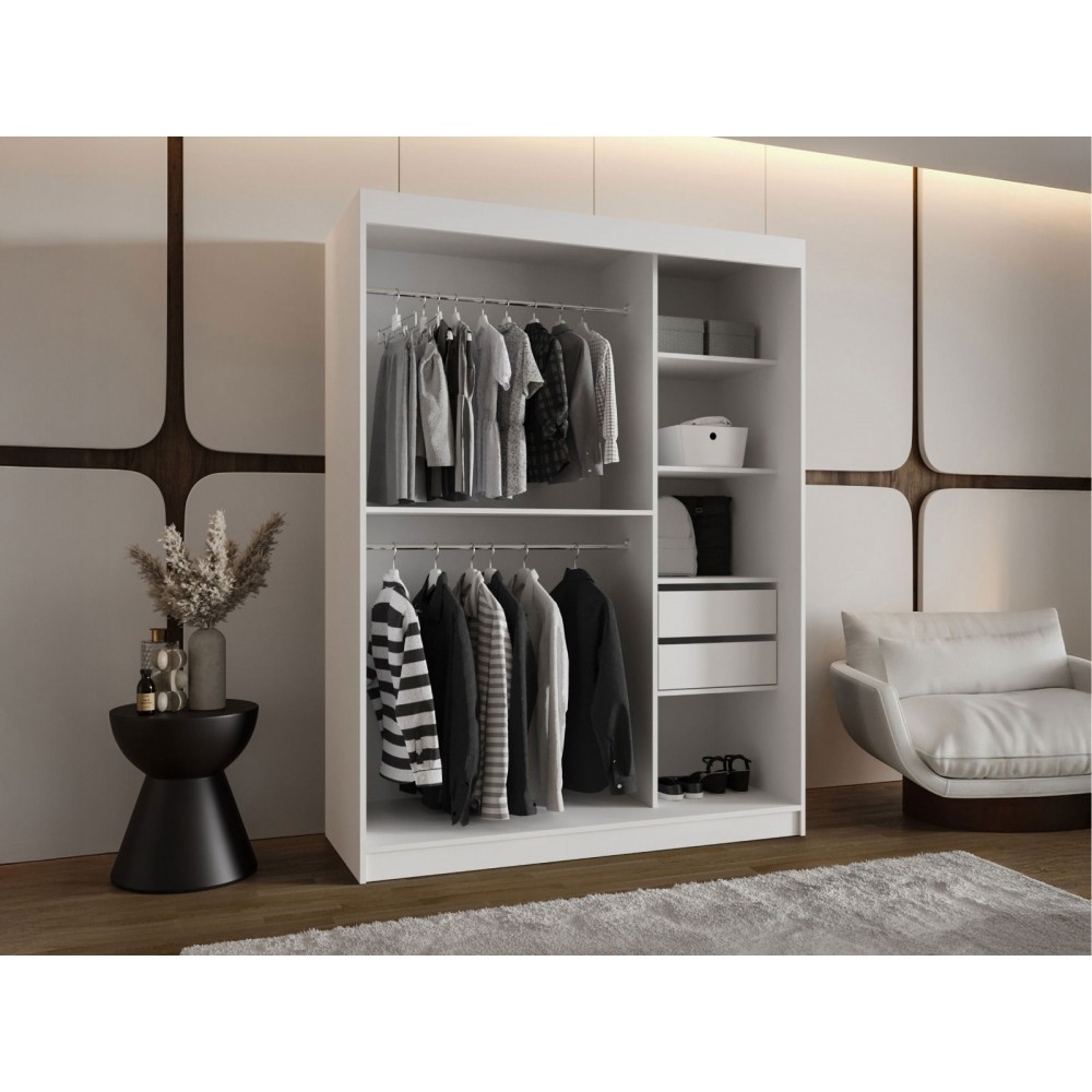 Ντουλάπα Selfie 150 συρόμενη-Leuko