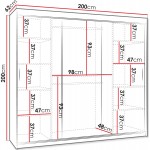 Ντουλάπα Selfie 200 συρόμενη-Mauro