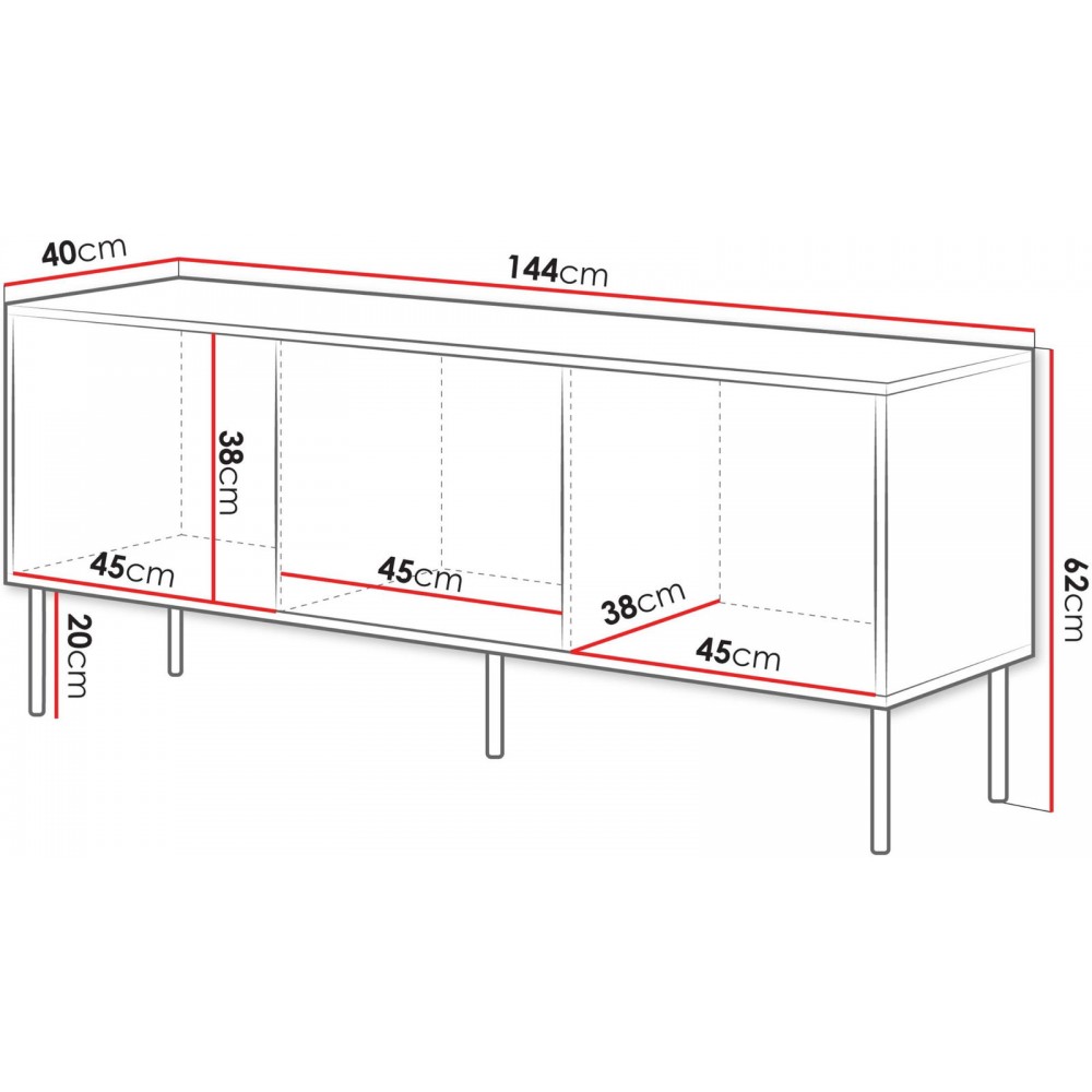 Έπιπλο τηλεόρασης Inserto 150 3D-Cashmere