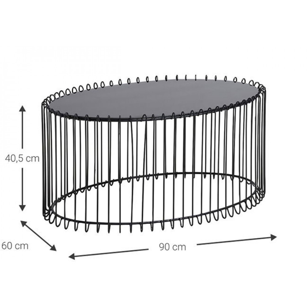 Τραπεζάκι σαλονιού Temporal Oval-Mauro