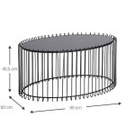 Τραπεζάκι σαλονιού Temporal Oval-Mauro