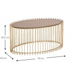 Τραπεζάκι σαλονιού Temporal Oval-Xruso