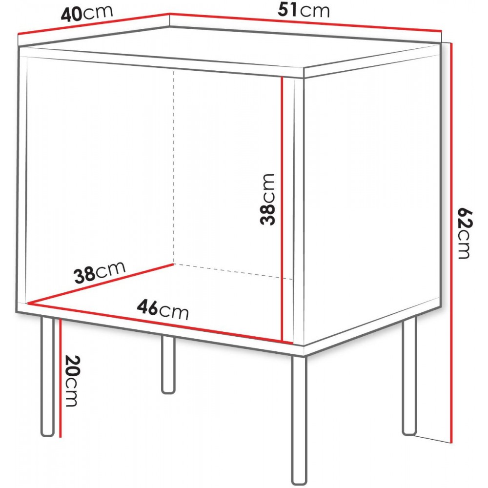 Κομοδίνο Inserto 1D-Cashmere