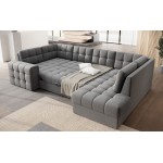 Γωνιακός καναπές Bale U-Gkri Skouro-Δεξιά
