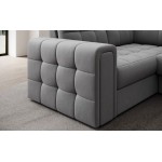 Γωνιακός καναπές Bale U-Gkri Skouro-Δεξιά