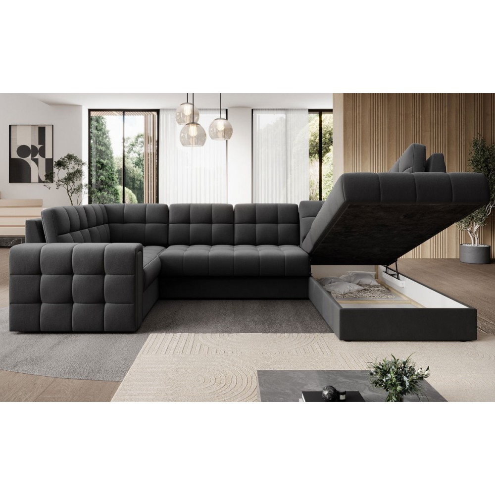 Γωνιακός καναπές Bale U-Anthraki-Δεξιά