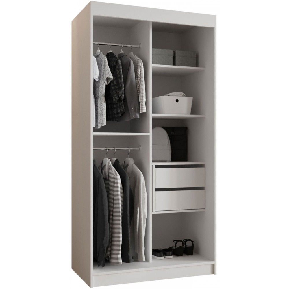 Ντουλάπα Wika συρόμενη-Leuko-Μήκος: 100 εκ.