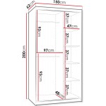Ντουλάπα Wika συρόμενη-Mauro-Μήκος: 150 εκ.