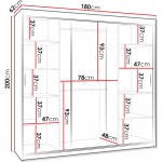 Ντουλάπα Wika 180 συρόμενη-Artisan