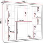 Ντουλάπα Wika 200 συρόμενη-Cashmere