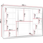 Ντουλάπα Wika Plus συρόμενη 250x62x200