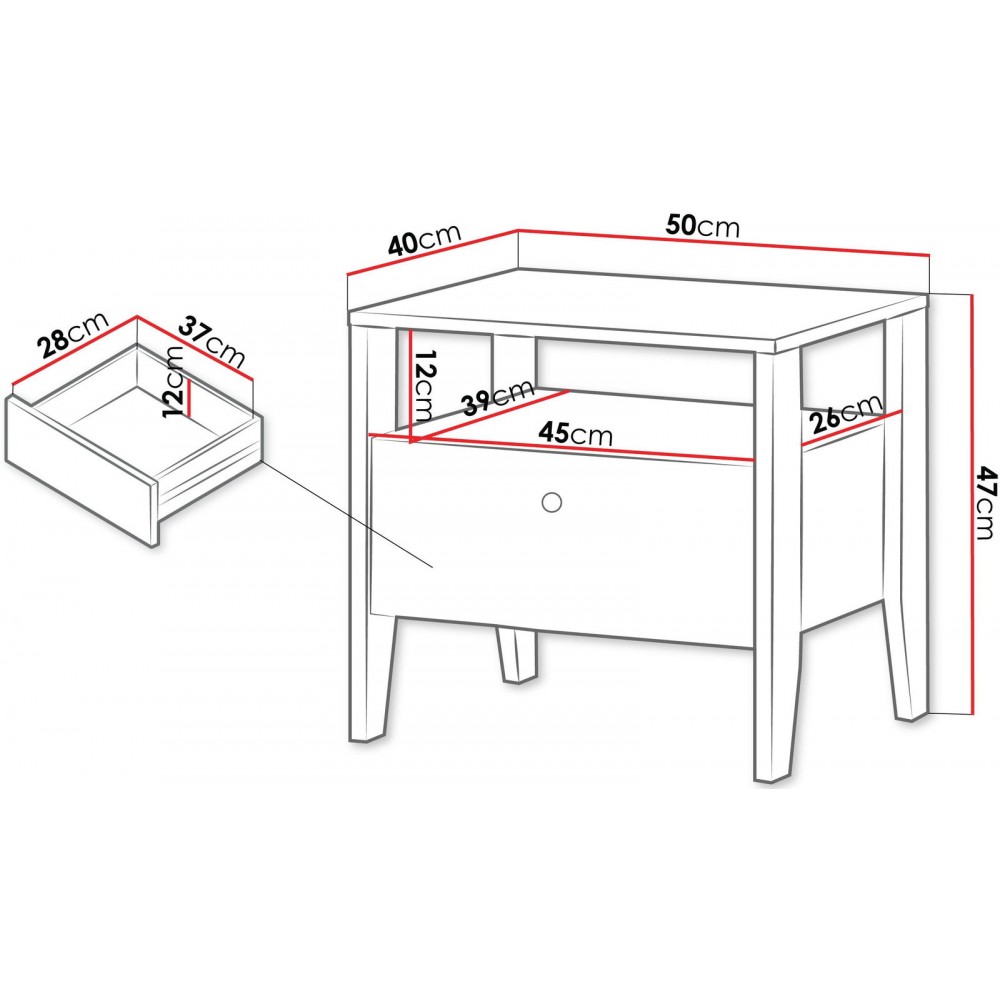 Κομοδίνο Snugly 1S