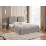 Επενδυμένο κρεβάτι Heaven-Silver Gray-180 x 200