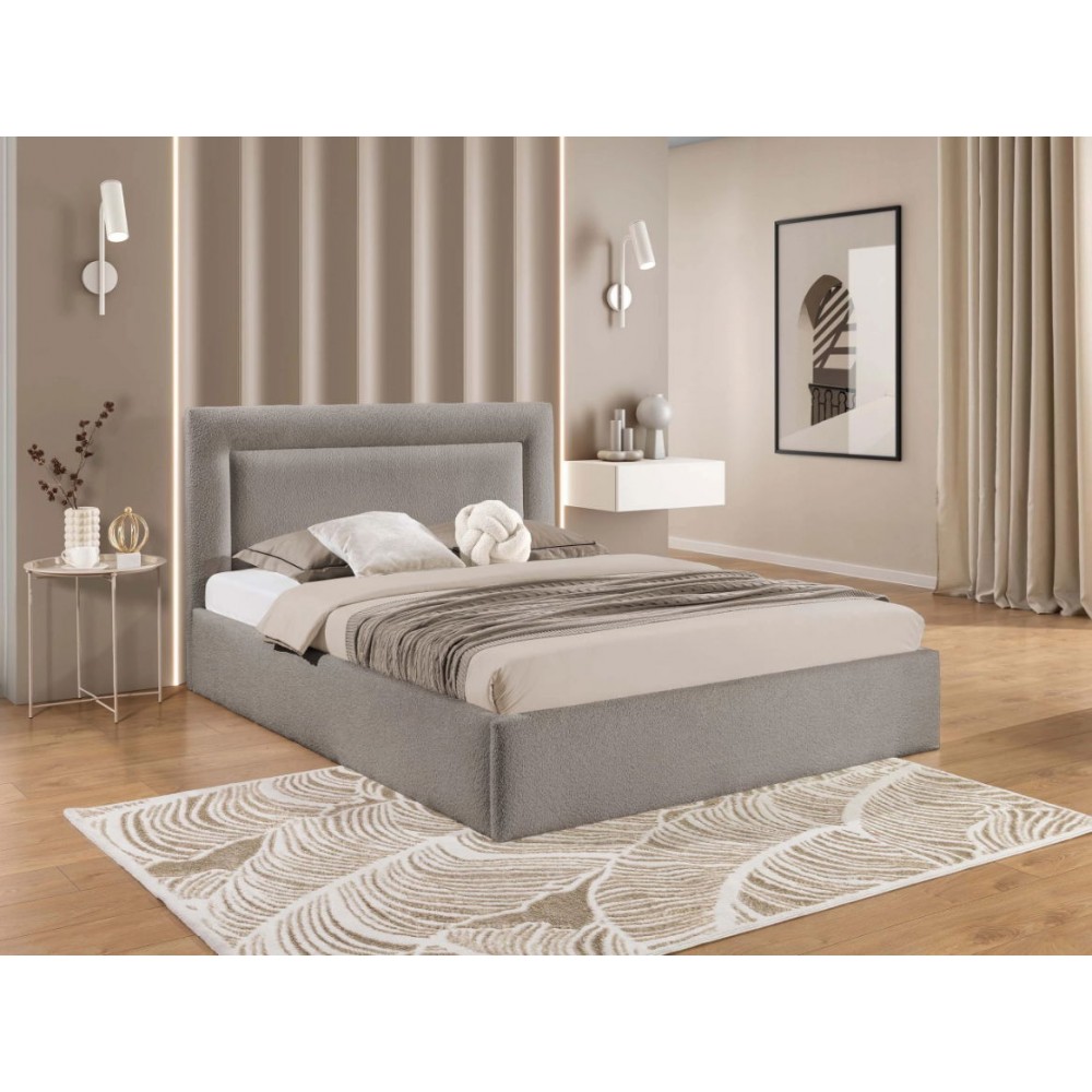 Επενδυμένο κρεβάτι Dream-Silver Gray-160 x 200