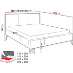 Επενδυμένο κρεβάτι Loren-Mpez-180 x 200