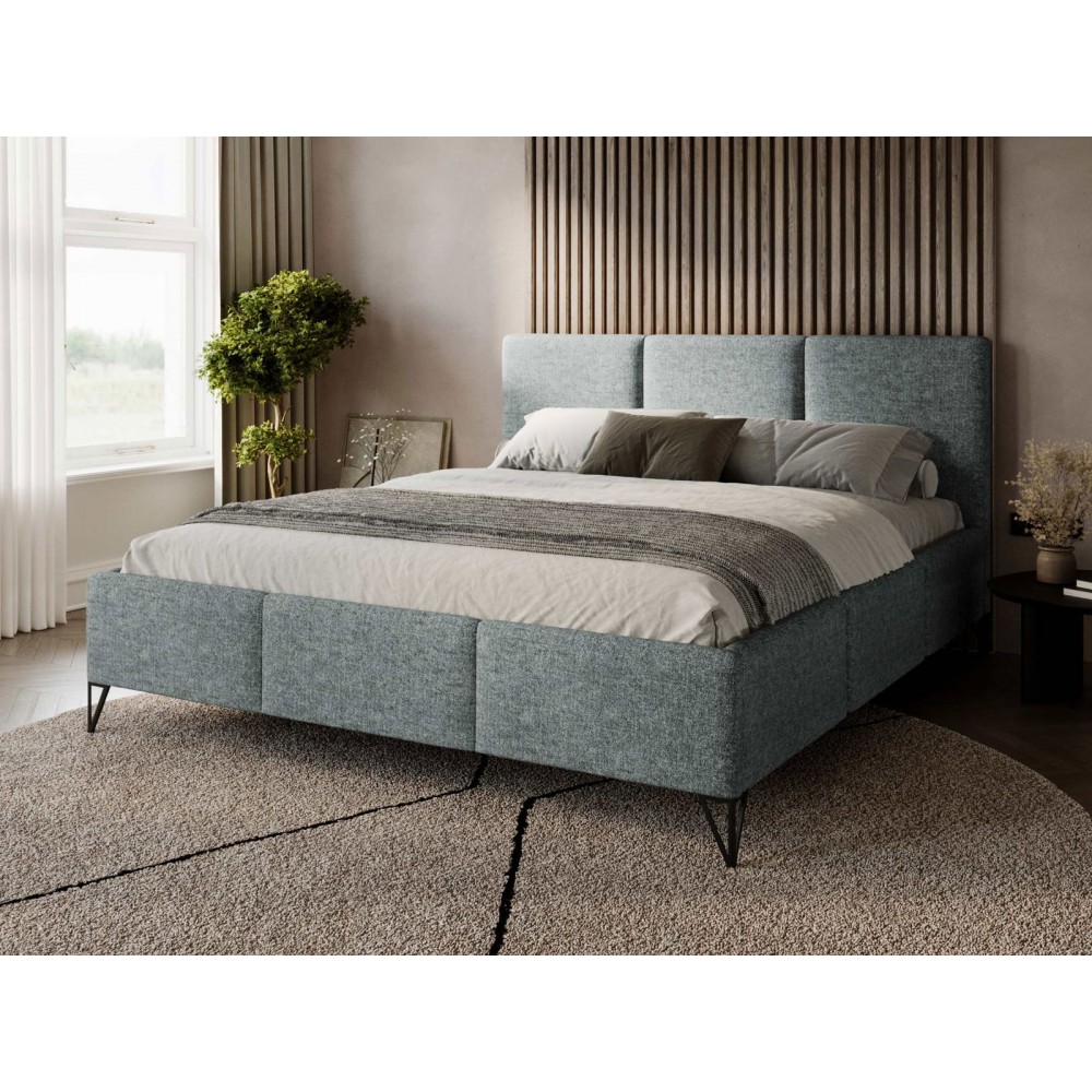 Επενδυμένο κρεβάτι Loren-Gkri-200 x 200