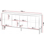 Μπουφές Vera 190-Cashmere