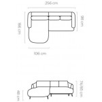 Γωνιακός καναπές Terry Mini-Gkri-Δεξιά