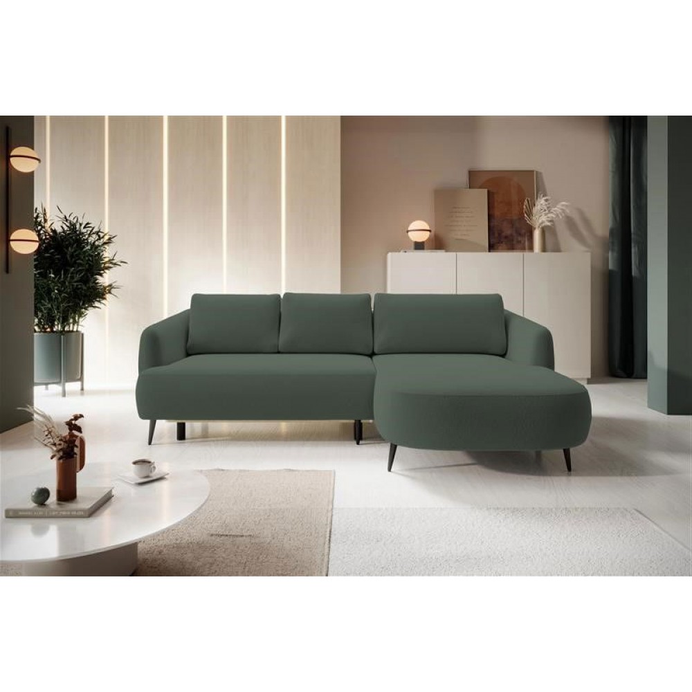 Γωνιακός καναπές Terry Mini-Prasino-Δεξιά