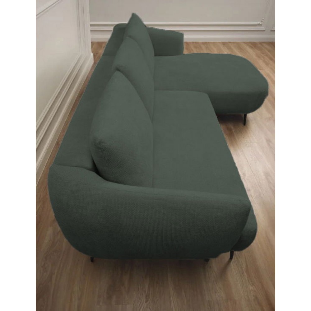 Γωνιακός καναπές Terry Mini-Prasino-Δεξιά