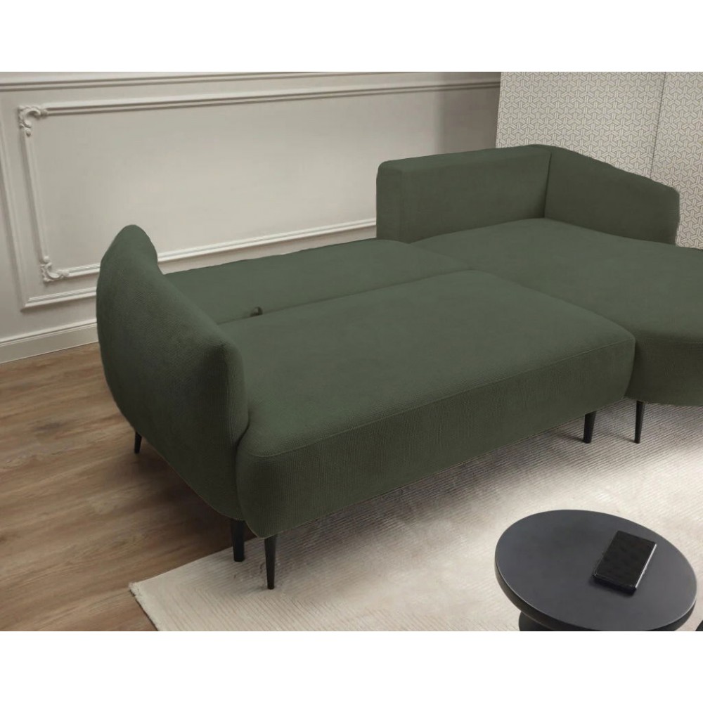 Γωνιακός καναπές Terry Mini-Prasino-Δεξιά