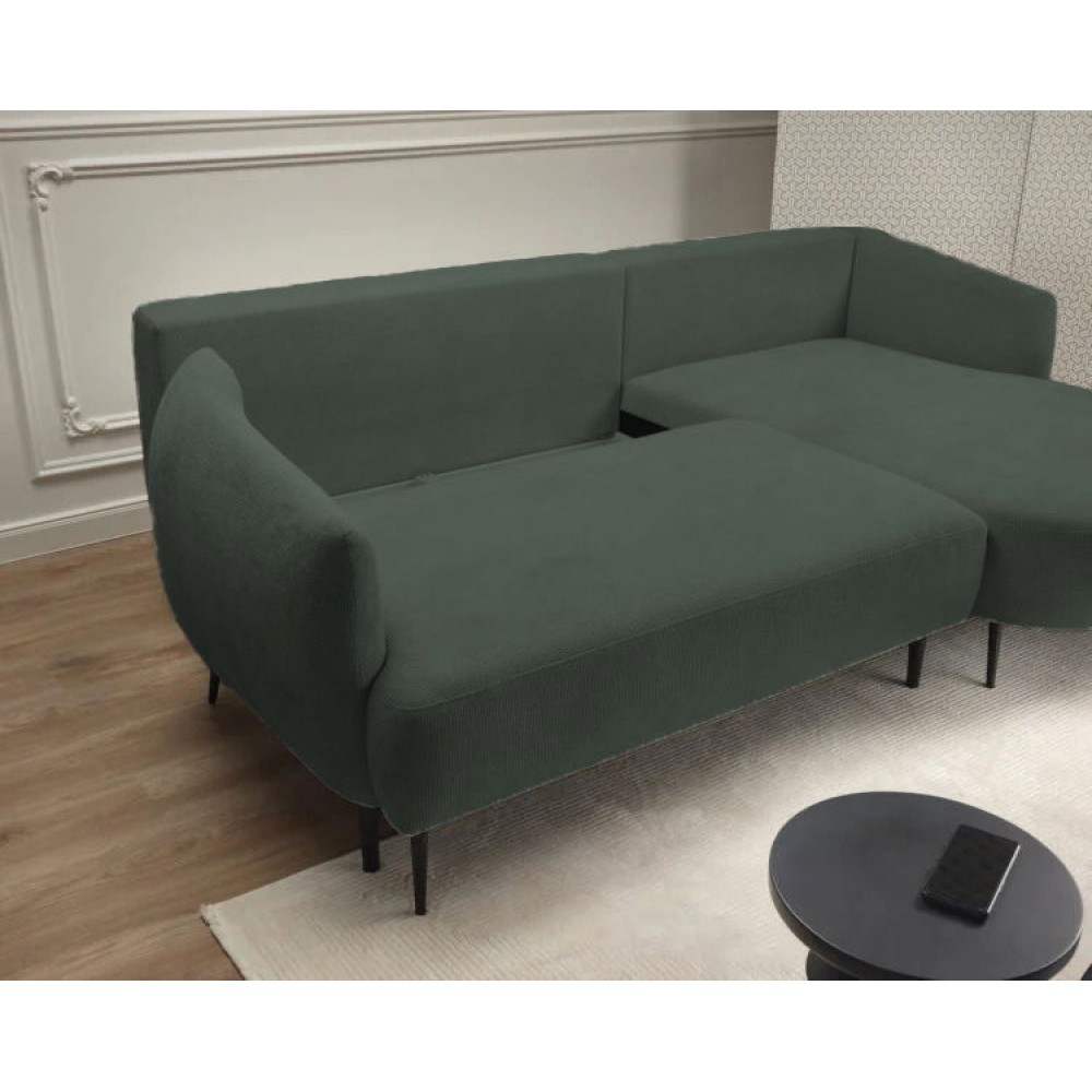 Γωνιακός καναπές Terry Mini-Prasino-Αριστερή