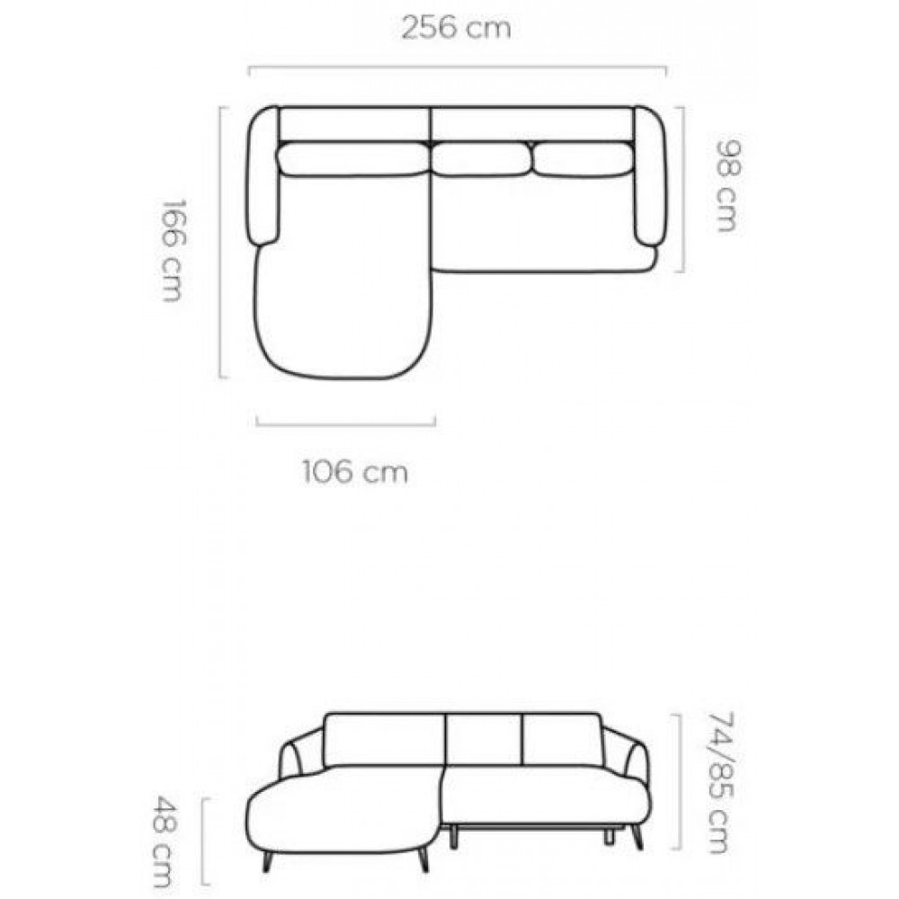 Γωνιακός καναπές Terry Mini-Mauro-Αριστερή