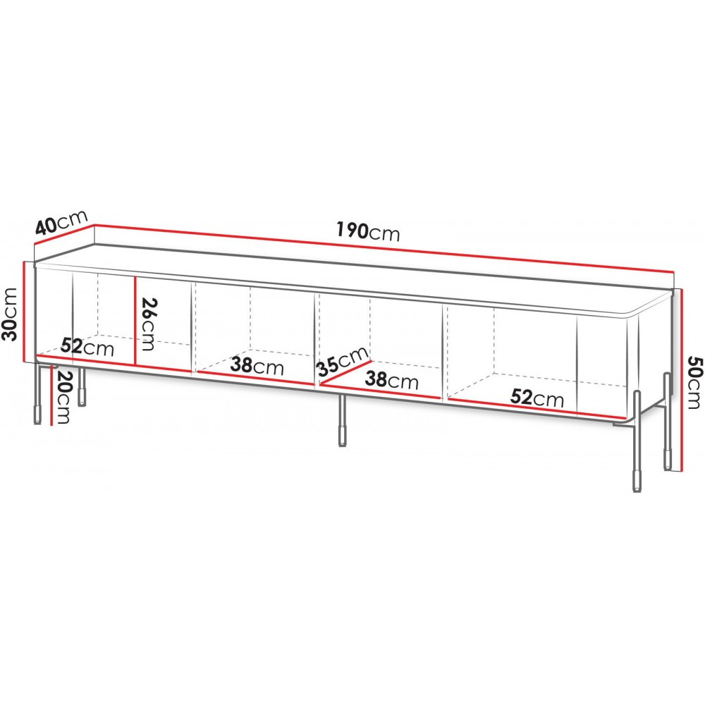 Έπιπλο τηλεόρασης Vera 190-Mauro