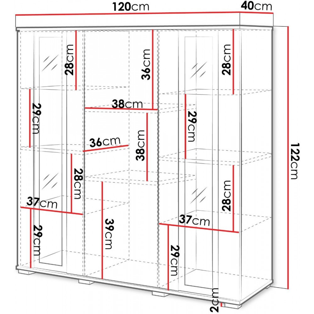 Βιτρίνα Caro HB 120-Mauro